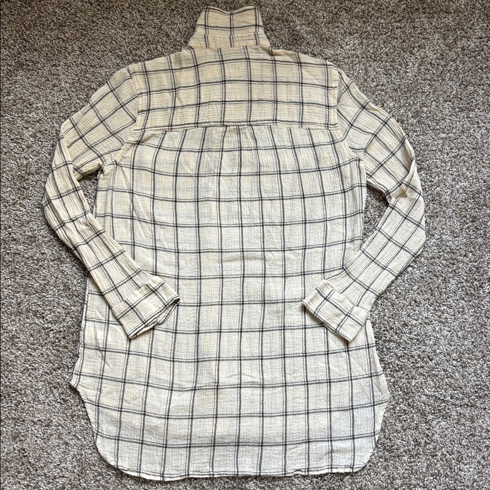 Madewell Women’s Plaid Flannel Button Down Shirt 100% COTTON Size S - Picture 8 of 9